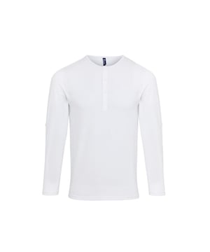 82% Polyester, 14% Viskose, 4% Elasthan. Stoff: Single Jersey, weicher Griff, Stretch. Design: Einfarbig. Manschette: Gebunden, gerippt. Ausschnitt: Gebunden, gerippt, Rundhalsausschnitt. Ärmel-Typ: Aufkrempeln. Saum: Zwillingsnadelnaht. 3-Knopf-Placket, Knopfleiste, pflegeleicht. 190gsm. Nachhaltigkeit: Amfori, BSCI, REACH, Sedex. Geeignet für: Stickerei, Siebdruck, Transferdruck.