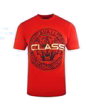Blijf stijlvol en zelfverzekerd met dit Cavalli Class Logo Red T-shirt. Met een cirkelvormig tijgerdesign laat deze comfortabele top je unieke gevoel voor stijl zien en een onvergetelijke indruk achter! Ronde hals, korte mouwen 100% Katoen Regular Fit, Past True To Size Stijlcode: SXT60M JD060 02000