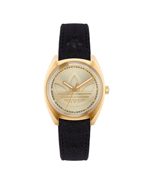 Adidas AOFH22513 - Reloj para mujer cuarzo acero inoxidable• material: acero inoxidable• cristal: minèral• pulsera: cuero• correa: dorado• resistencia al agua: 50 m (5 ATM)• tamaño de la caja: 39 mm