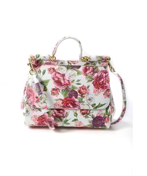 Dolce & Gabbana Dames Bloemen Sicilië Medium Leren Tas  
BB6002 B5379  
100% Kalfskleer