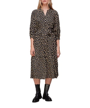 Step into effortless style with our Twisting Tulips Dress. This midi-length trapeze dress, crafted from eco-conscious fabric, showcases a charming floral pattern perfect for day-to-day elegance.