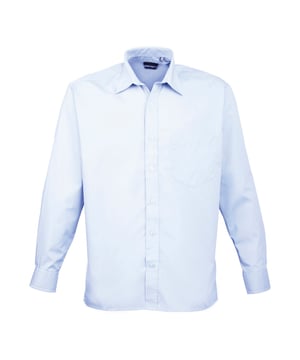 65% Polyester, 35% Baumwolle. Gewebe: Popelin. Design: Unifarben. Button-Down-Kragen. Rückenpasse, Pflegeleicht, Selbstgefärbte Knöpfe. GSM (Gramm pro Quadratmeter): 105. Taschenart: 1 Brusttasche. Nachhaltigkeit: Amfori-Freigabe, BSCI, Oeko-Tex Standard 100 zertifiziert, REACH, Sedex, WRAP Zertifikat. Bündchen: Geknöpft, Für Manschettenknöpfe. Geeignet für: Stickerei, Siebdruck, Transferdruck. Langärmlig. Versteifter Kragen. Saum: Gerade.
