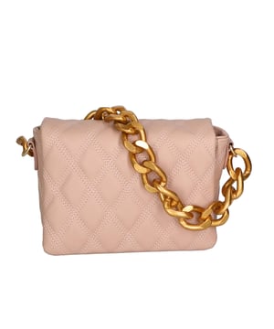 Damenhandtasche mit Einzelfach. Ausgestattet mit Kettenschulterriemen. Italienisches handgefertigtes Produkt aus echtem gestepptem Sauvage-Leder. Hergestellt in Italien.