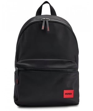 A signature backpack in structured material with a red rubber branded patch at the front pocket by HUGO.
Length: 30,0 cmWidth: 16,0 cmHeight: 42,0 cmFastening top: Two-way zip closure1 inside zip pocketHardware finishing: Brushed gunmetal hardwareTop handlePackaging: Dust bag
100% Polyester (recycled) , Lining: 100% Polyester, Facing: 100% Polyamide (recycled), 100% Polyamid, 85% Polyamid, 15% Elastane
 
50492657
 