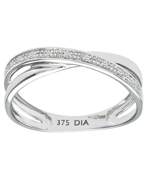 9K (375) witgoud: 2,14 gram; # Diamant: 0,05 ct