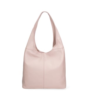 Hobo-Tasche für Damen mit Reißverschluss. zwei Reißverschluss- und zwei offene Innentaschen. fehlende Außentaschen. fehlender Schultergurt. Ledergriff. zwei Innenfächer.  Außenmaterial. Gefüttert mit 70 % Baumwolle, innen 30 % Polyester. Maße: 39x55x13 cm. Hergestellt in Italien