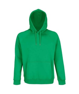 Material: 80% Organic Cotton, 20% Recycled Polyester. Fabric: Brushed Back Fleece. 280gsm. Design: Plain. Hood Features: Drawcord, Lined. Hem: Elasticated. Half Moon Back Yoke, Metal Eyelets, Unbranded Size Label. Fabric Technology: OCS Certification. Cuff: Elasticated. Neckline: Hooded, Taped. Sleeve-Type: Long-Sleeved, Raglan. Pockets: Pouch Pocket. Fastening: Pull Over.