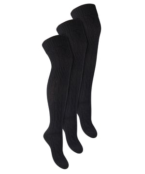 Cuando llegan los meses más fríos, no sólo quieres estar cómodo, sino también abrigado. Por eso estos calcetines de lana extra largos hasta la rodilla son ideales. No sólo son extralargos para abrigarte más, sino que la mezcla de lana y acrílico te proporciona la máxima suavidad y comodidad. La lana es un gran material que tiene muchas propiedades: es antialérgica, antifúngica y antibacteriana, absorbe perfectamente la humedad, además, la fibra de lana es extremadamente fina, delicada al tacto y con el bonito estilo por encima de la rodilla son el par ideal para usar cuando sales durante el invierno. Esta lana es termorreguladora, mantiene el cuerpo a la temperatura adecuada en función de la temperatura ambiente, por lo que se mantendrán calientes en invierno y frescos en verano. Además, vienen en un pack de 3 pares, lo que supone una excelente relación calidad-precio para llenar el cajón de los calcetines. Los calcetines están disponibles en 5 colores diferentes, así que hay para todos los gustos. Son los siguientes: Gris, Negro, Azul, Beige y Gris claro. Tanto si prefieres un negro tradicional como un beige clásico, tenemos algo que se adapta a tu estilo y a tu atuendo. Estos calcetines de mujer vienen en 3 pares, están disponibles en 2 tallas: 3-4 UK, 5-7 UK y están hechos de 68% Acrílico, 29% Lana, 2% Poliamida, 1% Elastano. Hay 5 colores para elegir y son totalmente lavables a máquina.
