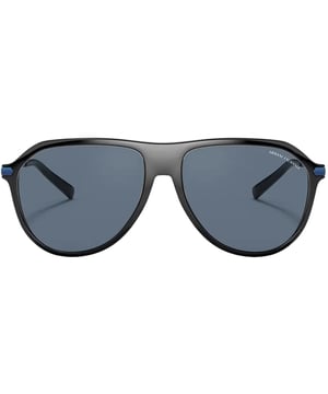 Gafas de sol negras Armani Exchange, ancho de la lente = 59 mm, ancho del puente nasal = 15 mm, longitud del brazo = 140 mm, gafas de sol, estuche para gafas de sol, paño de limpieza e instrucciones de cuidado, todo incluido, 100 % de proteccion contra la luz solar UVA y UVB y cumplen con la norma britanica EN 1836: 2005, gafas de sol negras