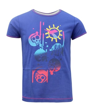 Diadora Girls Camiseta gráfica de manga corta Azul 102 171286 60049 A77C