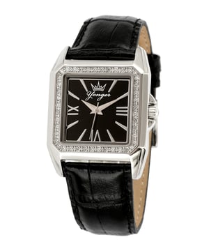 Reloj Yonger and Bresson con esfera negra y caja plateada