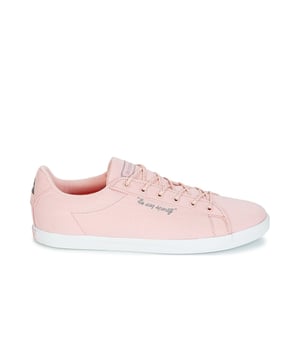 Le Coq Sportif Agate Lo CVS Metallic LaceUp Pink Canvas PLIMSOLLS 1810204