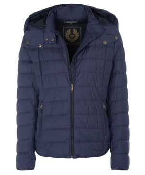 68% Baumwolle, 32% Polyamid; Belstaff Jacke; Modell: 243808; Hochwertig verarbeitet; Stehkragen mit Druckknöpfen und Kapuze; Reißverschluss; Zwei Eingrifftaschen mit Reißverschlüssen; Gefüllt mit Entendaunen; Belstaff Logo-Details