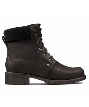 Clarks Orinoco Up GTX Lace-up Black Smooth Leather Womens Boots 261469994