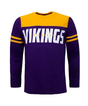 Fanatics Minnesota Vikings Long Sleeve Purple/Yellow Mens Top 1571MPPL6HWMVI