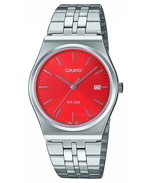 Diese Casio Casio Collection Analoguhr für Damen ist das perfekte Zeitmesser, um es zu tragen oder zu verschenken. Das silberne, 35 mm große Gehäuse in Kombination mit dem komfortablen Armband aus silbernem Edelstahl sorgt dafür, dass Sie dieses beeindruckende Zeitmesser ohne Kompromisse genießen können. Angetrieben von einem hochwertigen Quarzwerk und wasserdicht bis 5 Bar, wird Ihre Uhr weiterhin präzise ticken.