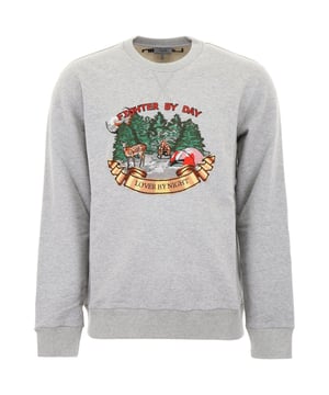 Lanvin Fighter By Day Lover By Night Forest Grey Sweater. Lanvin Grey Sweater. 100% Polyester, Campfire Logo, Fighter by Day Lover by Night. Crew Neck, Long Sleeves, Made In Italy. Elasticated Neck, Sleeve Ends and Bottom. Style Code: RMJE0047A18 13