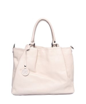 Bolso de mano  
100% piel de vaca  
Cierre superior con cremallera  
Bolsillo interior con cremallera  
Compartmentos delanteros y traseros  
Patas con tachuelas  
Dimensiones (L): 28x39x17 cm  
Asa: 38 cm  
Correa para el hombro: 120 cm
