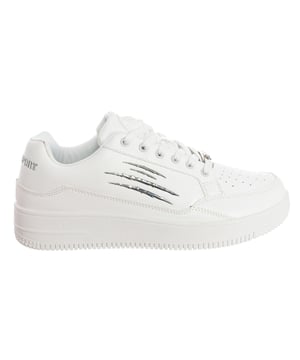 Zapatillas deportivas Plein Sport.
Zapatillas deportivas de media altura, ideales para el día a día.
Tejido cómodo y transpirable.
Nombre de la marca grabado en la parte trasera.
Insignia en la lengüeta.
Estampado de garras en el lateral.
Ajustable mediante cordones.
Costuras vistas a tono.
 Composición: Exterior: Sintético; Interior: Textil; Suela: Sintético
 Cuidados:
Limpiar con un trapo húmedo.