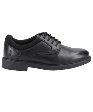 Marke: Hush Puppies. Obermaterial: Leder. Zum Schnüren. Laufsohle: langlebig, Strapazierfähig. Ösen: 4. Gepolsterter Schaftrand. Absatz: Quadratisch. 2 cm. Niedrig geschnitten. Design: Unifarben. Zehenstil: Rund. Futterstoff: Atmungsaktiv, Micro Fresh-Futter, Deckbrandsohle, Stoff.