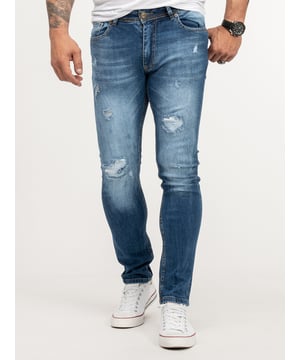 Rock Creek Herren Jeans RC-2436: Tragekomfort und Stil in Perfektion Unvergleichlicher Tragekomfort mit Stretch-Denim Erlebe ultimativen Tragekomfort mit der Rock Creek Herren Jeans RC-2436. Das hochwertige Stretch-Denim-Material passt sich deinen Bewegungen perfekt an und bietet den ganzen Tag über ein angenehmes Gefühl auf der Haut. Egal ob im Büro, beim Einkaufen oder in der Freizeit – diese Jeans lässt dich nicht im Stich und lässt dich immer gut aussehen.  Zeitloser Stil im Stonewashed-Look Die RC-2436 besticht durch ihren zeitlosen Stil und den lässigen Stonewashed-Look. Das klassische Blau passt perfekt zu verschiedenen Outfits und verleiht dir einen markanten Look, der Blicke auf sich zieht. Ob kombiniert mit einem lässigen T-Shirt oder einem schicken Hemd – mit dieser Jeans machst du immer eine gute Figur.  Schlanker Schnitt für eine moderne Silhouette Der Slim Fit der RC-2436 sorgt für eine schlanke und moderne Silhouette, die deine Figur perfekt in Szene setzt. Dank ihres Five-Pocket-Styles und des praktischen Reißverschlusses ist diese Jeans nicht nur stylisch, sondern auch äußerst funktional. Sie bietet genügend Platz für deine wichtigsten Utensilien und ist der ideale Begleiter für einen aktiven Lebensstil.