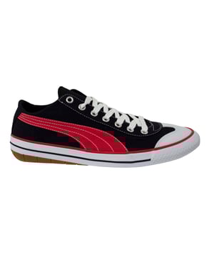 PUMA 917 Lace Up Mens Black Red Textile Bajo Entrenadores 345391 30