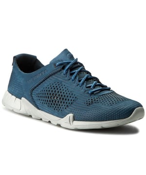 Merrell Versent Lace-Up Blue Nubuck Leather Mens Trainers J91455