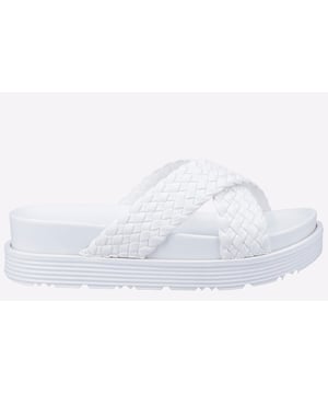 Pretty pastel shades and cute plaited cross straps combine with a easy slip on mule with a hardwearing PVC mid and outsole to make the Serena the perfect choice for days at the beach.- Plaited Cross Strap Synthetic Upper- Easy Slip On Mule Styling- Hardwearing PVC Midsole and Outsole