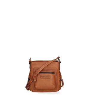 Bolso bandolera para hombre. El cierre es con cremallera. Los bolsillos internos son uno con cremallera y otro abierto. Los bolsillos externos son uno delantero con cremallera y otro trasero con cremallera. La bandolera es ajustable en piel. Falta el mango. Hay dos compartimentos internos. El material exterior es auténtica piel de vacuno. Internamente está forrado en poliéster. Medidas: 23x21x10 cm. Producto de moda