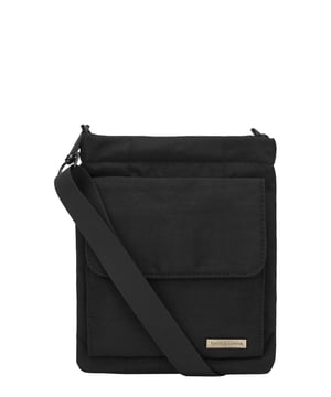 The perfect daily companion for carrying all your essentials. The Portrait Nylon Crossbody Bag features two internal main compartments, a flap over zip pocket to the front and fully adjustable strap with a clip off function. Features: , Zip top opening, Front flap over zip pocket, Rear zip pocket, SMITH & CANOVA antique brass logo, Branded antique brass zips, Adjustable crossbody strap (detachable), Two internal main compartments, Internal zip pocket Style Ref: 92685 BLACK