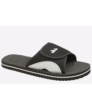 A practical choice delivered in a comfortable design, these PDQ Surfer men's slides deliver easy slip on wear perfect for casual wear around the house or relaxing by the pool.- Textile / EVA upper
- Touch fastening closure for secure wear
- Slip on design
- EVA cushioned sole