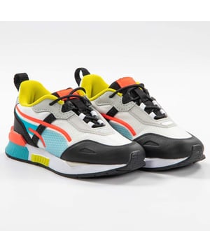 Basket Puma Mirage Tech AC Junge Multicolor Synthetik. Authentischer Freizeitschuh der Marke Puma – Streetwear/Sportswear-Design von Puma – Puma für modebewusste Jungen, perfekt für den Alltag – Der Multicolor-Puma-Sneaker lässt sich ideal mit dem Rest Ihrer Garderobe kombinieren – Bequemes Synthetikmaterial – Klassisches elastisches Design – Mirage Tech AC – Textil.
