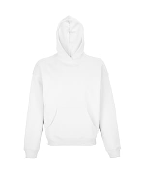 Material: 100% Cotton. Fabric: French Terry. 450gsm. Design: Plain. Fit: Oversized. Hood Features: Double Layer. Drop Shoulder, Taped Neck, Unbranded Size Label. Hem: Ribbed. Neckline: Hooded. Sleeve-Type: Long-Sleeved. Cuff: Ribbed. Pockets: Front, Pouch Pocket. Fastening: Pull Over. Conforms to Safety Standard: REACH. Sustainability: Amfori, BSCI, Fair Wear Approved, Oeko-Tex Certified, Organic Cotton, PETA-Approved Vegan.