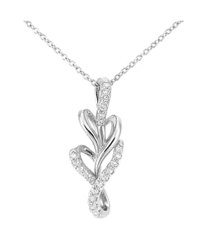 9K (375) witgoud: 1,4 gram; # Diamant: 0,08 ct