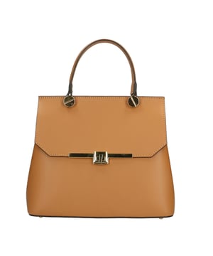 Bolso de mano para mujer en piel genuina arrugada con doble compartimento. Equipado con una correa de hombro extraíble. Producto artesanal italiano. Fabricado en Italiaù