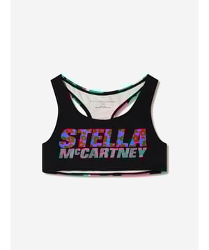 This Stella McCartney Kids cropped sports top is perfect for your active little girl. The black floral logo design and comfortable fabric will keep her feeling cool and stylish. It's crafted with 85% polyamide and 15% elastane for a great fit. Perfect for teaming up with her favorite leggings or shorts.·  Stella McCartney Kids·  Occasion: Casual·  Print