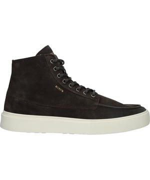 Sneaker (high) der Marke Blackstone. In der Farbe COFFEE. Hergestellt aus Suede mit einem Futter aus Sheepskin insole. Dieser Schuh ist mit einer Cup Sohle gefertigt.