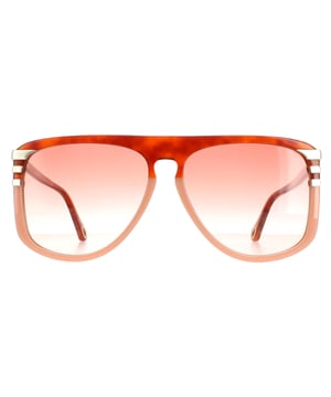 Las gafas de sol Chloe Aviator Womens Shiny Blonde Havana Orange gradient CH0104S son un moderno estilo aviador fabricado en ligero acetato. El logotipo de Chloe está grabado en las patillas delgadas para el reconocimiento de la marca.