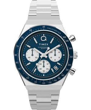 Dit Timex Q Diver Chrono Chronograaf Horloge voor Mannen is het perfecte sieraad om te dragen of cadeau te geven. De zilveren 40 mm ronde behuizing in combinatie met de comfortabele zilveren roestvrijstalen horlogeband zorgt ervoor dat je volop kunt genieten van dit prachtige tijdstuk zonder compromissen. Aangedreven door een hoogwaardig kwartsmechanisme en waterbestendig tot 5 bar, blijft je horloge tikken.