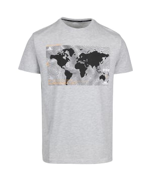 60% Baumwolle, 40% Polyester. Gewebetechnik: Atmungsaktiv, Leicht, Feuchtigkeitsabweisend, Schnelltrockend. GSM (Gramm pro Quadratmeter): 180. Design: Logo, bedruckt. Rundhalsausschnitt. Kurzärmlig.