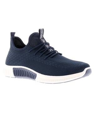 Crosshatch Mens Trainers Rideout Navy. Textile Upper. Mesh Lining. Pvc Sole. Footwear Sneakers.