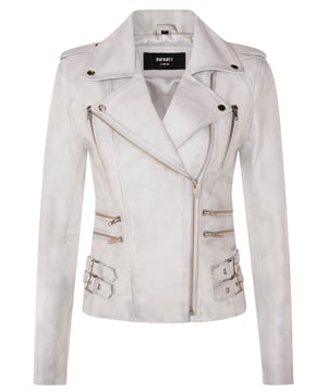 Introducing our best-selling double-breasted biker jacket, a true epitome of style and functionality. Crafted with precision, this jacket is designed to enhance your wardrobe with its sleek features and silhouette, ensuring you stand out effortlessly. Here's why it's a must-have:  
Distinctly Stylish: The jacket's sleek design creates a distinct and fashionable appearance that's perfect for any occasion.
 
Ample Storage: Featuring multiple zip pockets on the front, this jacket not only adds character but also provides extra storage for your essentials.
 
Flamboyant Details: The wide notched lapel and shoulder epaulettes add a touch of flamboyance, fastened down securely with press studs for a polished look.
 
Tailored Fit: Buckle tabs at the hips allow for a comfortable, tapered fit, accentuating your silhouette, complemented by the jacket's slim design. Color Variety: Available in a wide array of colors, you can choose the one that matches your personal style.  Crafted from 100% premium ultra-soft nappa leather and lined with a premium polyester blend, this jacket offers both luxury and comfort. With an off-centered YKK zip fastening, this jacket is as functional as it is stylish, making it a versatile addition to your wardrobe