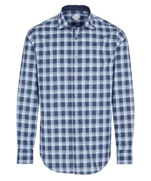 100% katoen; Pal Zileri-shirt;  Model: O370G154S--50998 08;  Hoogwaardige afwerking;  100% zacht katoen;  kleedt slank af;  haaienhalsband;  Knoopsluiting met 7 knopen;  sportmanchetten;  Pal Zileri-logodetails