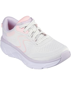 Geniet van langere wandelingen met goed gedempt comfort met Skechers Relaxed Fit: D'Lux Walker 2.0. Deze veganistische sportieve stijl heeft een technische mesh constructie met een dempende Skechers Air-Cooled Memory Foam binnenzool.