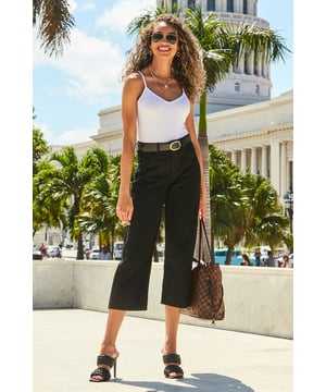 REASONS TO BUY:

This season's coolest denim cut
Chic black wash
They're comfy and cool
Wear them off-duty or take them out-out
Dress them up with a bandeau, evening bag and sandals
Keep it casual with a white tee and trainers

Inside leg to fit: Short 29" | Regular 31" | Long 33"