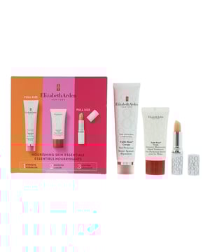 Elizabeth Arden Nourishing Skin Essentials 3 Piece Gift Set is a luxurious collection designed to nourish and hydrate your skin while adding a touch of colour to your lips. Treat your hands to the ultimate hydration with this rich and indulgent hand cream. Enriched with nourishing ingredients, including shea butter and glycerin, it deeply moisturises and softens dry, rough skin, leaving your hands feeling velvety-smooth and supple. Restore and rejuvenate your hands with this intensive treatment. Formulated with potent ingredients, such as retinyl palmitate and hyaluronic acid, it helps to improve skin texture, reduce the appearance of fine lines and wrinkles, and promote a more youthful-looking complexion.