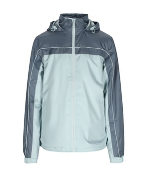 Vielseitig und stilvoll designt, besticht diese Kapuzenjacke durch einen durchgehenden Reißverschluss vorne und kontrastierende Einsätze, die das moderne Design betonen. Die sichtbaren Nähte verleihen Struktur, während die elastischen Bündchen und der Saum für eine bequeme Passform sorgen. Ausgestattet mit einer verstellbaren Kapuze mit Kordelzug und Mesh-Futter ist diese Jacke perfekt für Outdoor-Abenteuer oder lässige Ausflüge.  Jacke