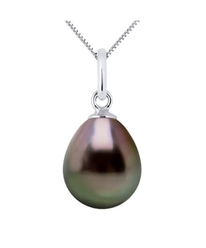 Gelede Hanger Echt gekweekte parel TAHITI Pear 9-10 mm - Kwaliteit A + - Deze hanger wordt geleverd met een zilveren ketting 925 duizendste beschikbaar - White Gold 375 duizendste - Garantie 2 jaar - Wordt geleverd in de doos met een certificaat van echtheid en internationale garantie - al onze juwelen zijn gemaakt in Frankrijk.