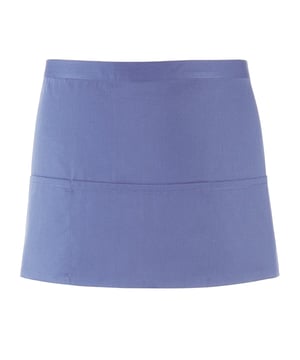 2 Stück pro Packung. Kurze Bar Schürze mit 3 Taschen. Abmessungen 60cm weit und 33cm lang. Stärke 195gsm. Material 65%Polyester 35%Baumwolle.