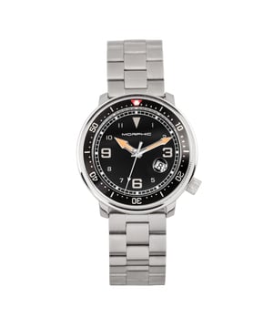 304L Surgical-Quality Stainless Steel Case, Precision Japanese Quartz Movement, Non-Glare Scratch-Resistant Mineral Crystal, Logo-Engraved Stainless Steel Caseback, 304L Surgical-Quality Stainless Steel Bracelet, Logo-Engraved Stainless Steel Box with Tongue and Safety Clasp, Luminous Hands, Luminous Markers, Magnified Date Display, 42mm Case Diameter, 5 ATM Water Resistance.